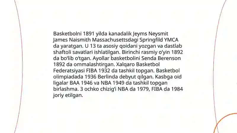 Basketbol sportining kelib chiqishi 3