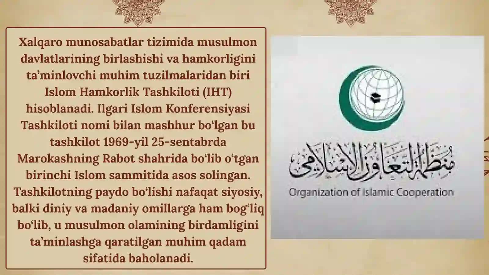Islom Hamkorlik Tashkiloti haqida 3