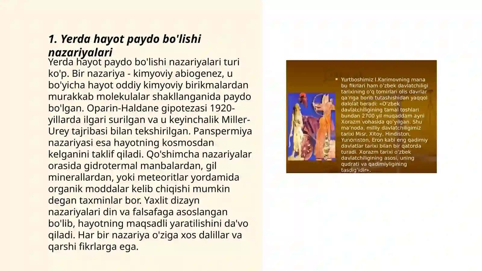 Yerda hayotning paydo boʻlishi 3