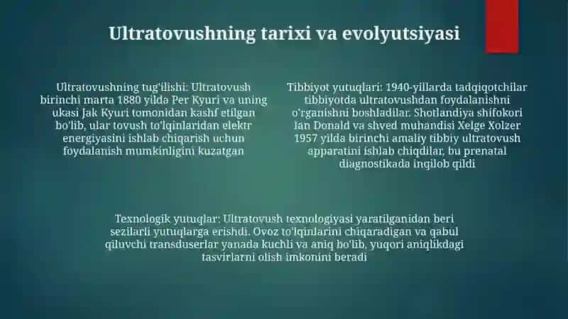 Ultratovush Haqida 3