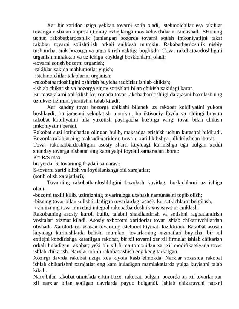 Marketingda tovar siyosati 3