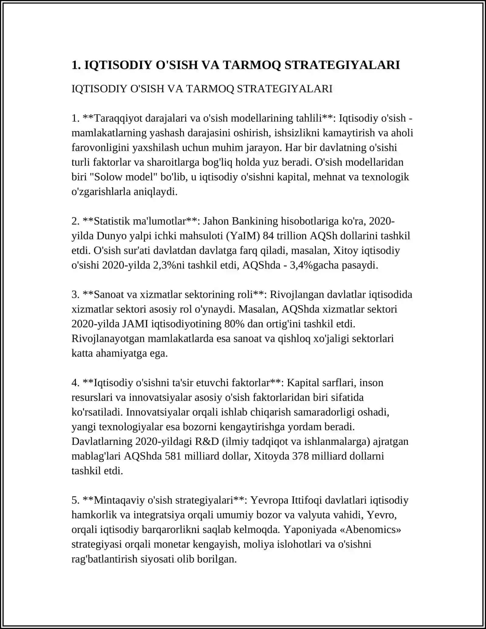 IQTISODIY OSISH 3