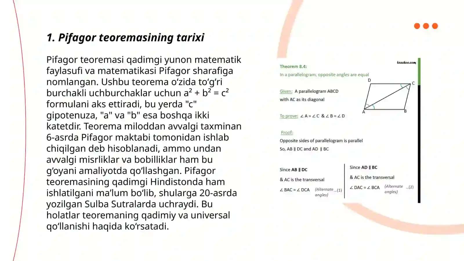 Pifagor teoremasi va uning qo'llanishi 3