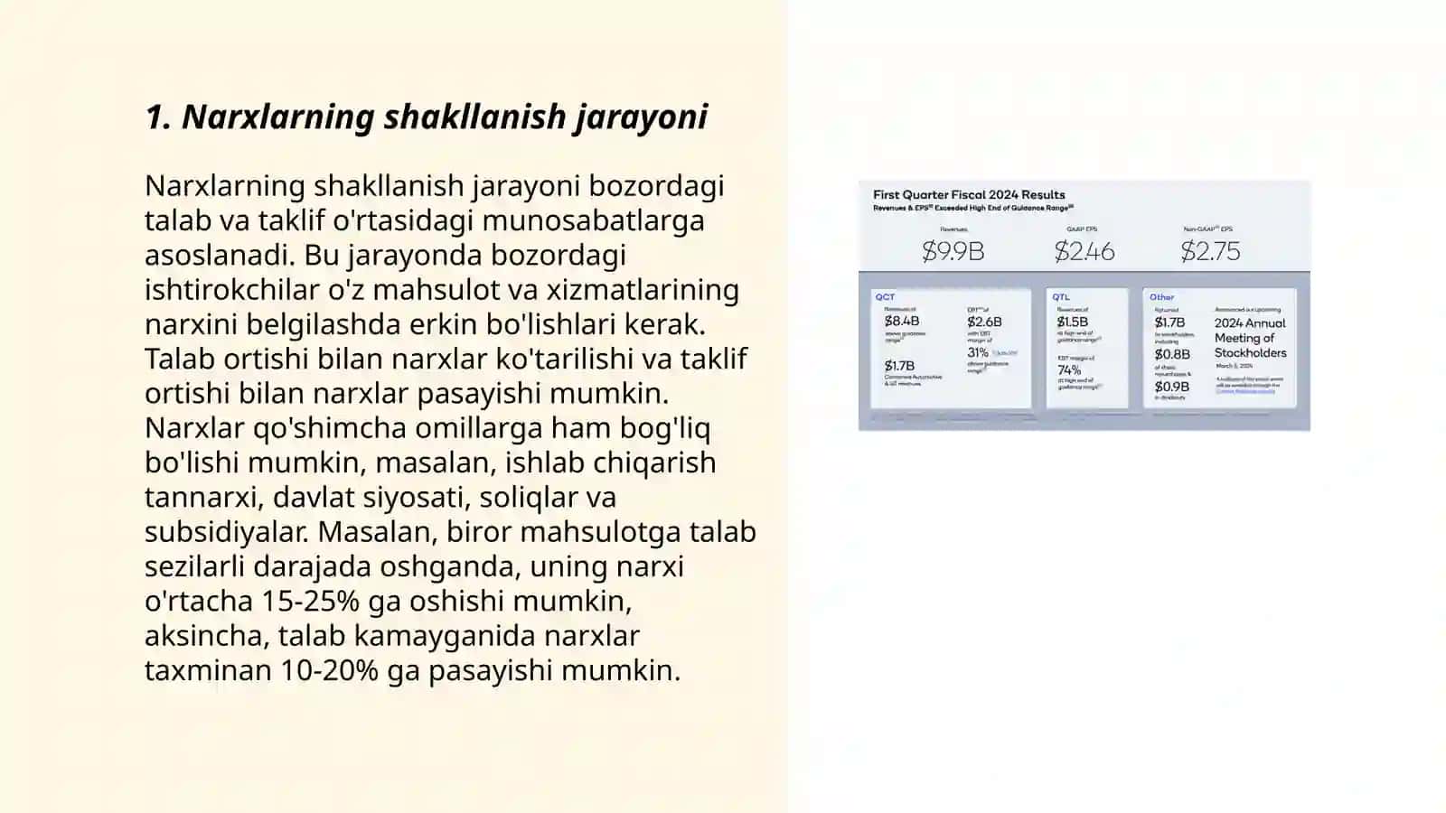 Iqtisodiyotda narx va uning shakllanishi 3