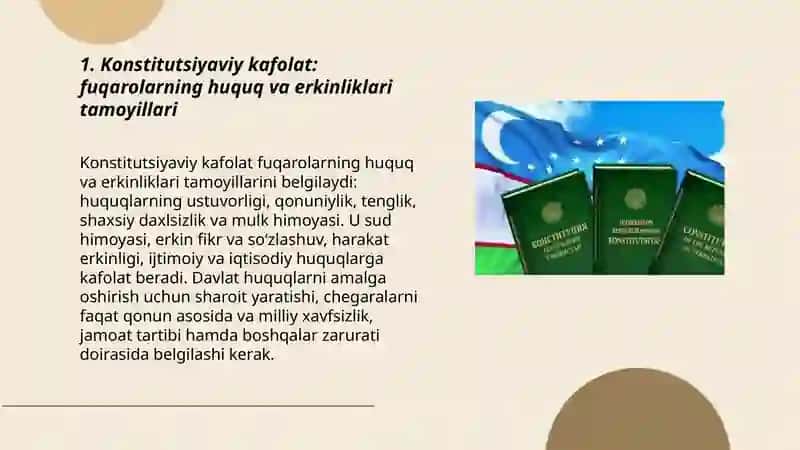 Huquq va Erkinliklar Konstitutsiyada 3