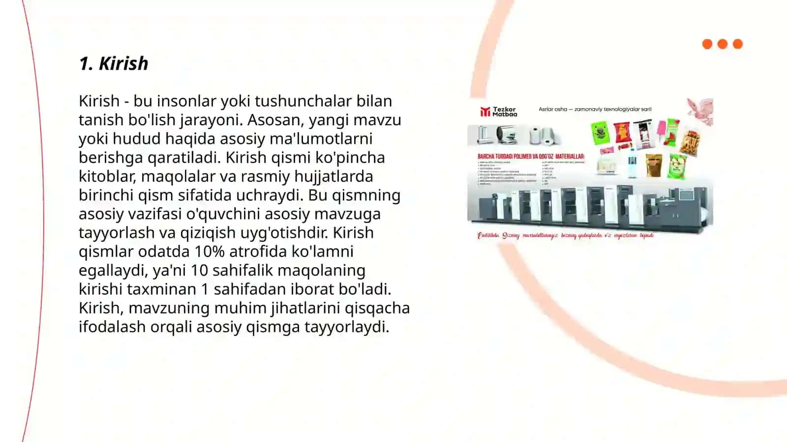 Quvvati yiliga 500 ming dona |yil kichik hajmdagi nodavriy matbaa mahsulotlarini (yoʻl chiptalari) ishlab chiqarish texnologik tizimni loyihalash 3