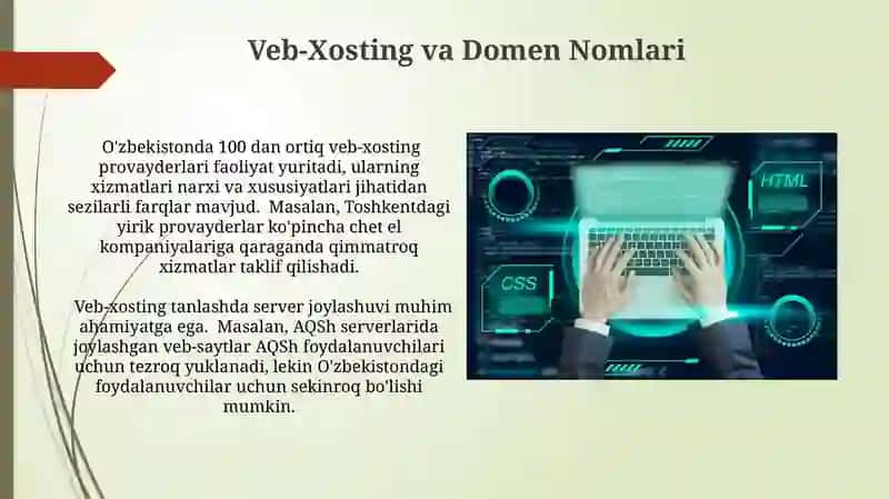 Veb-Xosting va Domen Nomlari 3