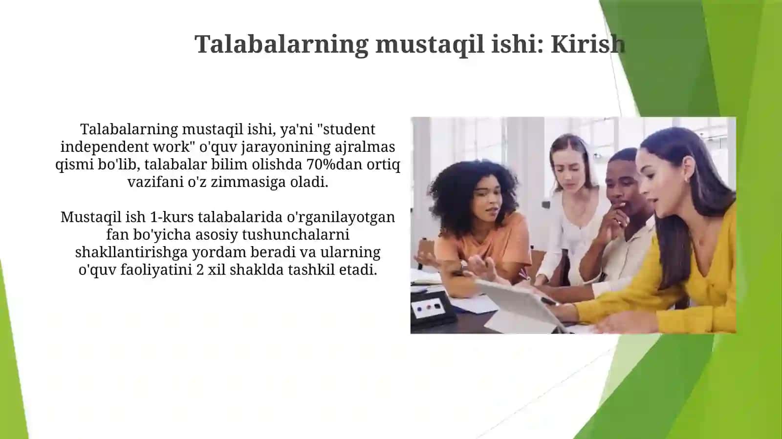 Talabalarning mustaqil ishlari 3
