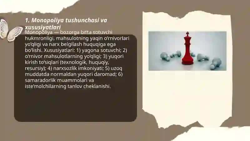 Monopoliya va monopsoniya 3