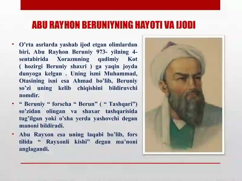 Abu Rayxon Beruniy hayoti va ilmiy faoliyati 3