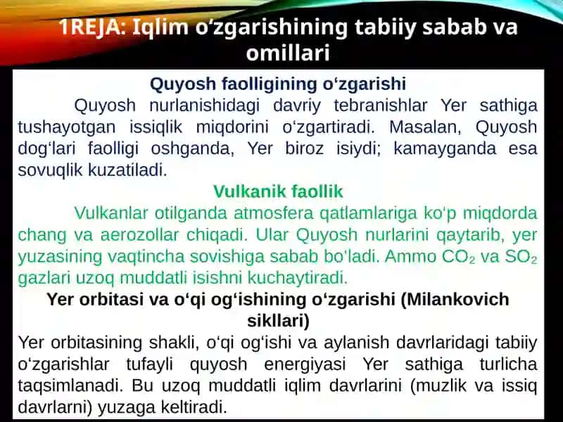 Iqlimo‘zgarishlarining tabiiy sabab va omillari 3