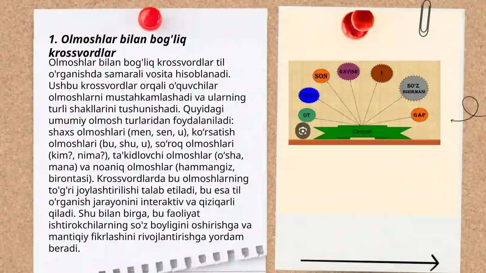 Olmoshlar bilan bog'liq krossvordlar 3