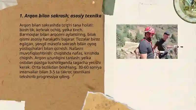 Arqon bilan bajariladigan mashqlar majmuasi 3
