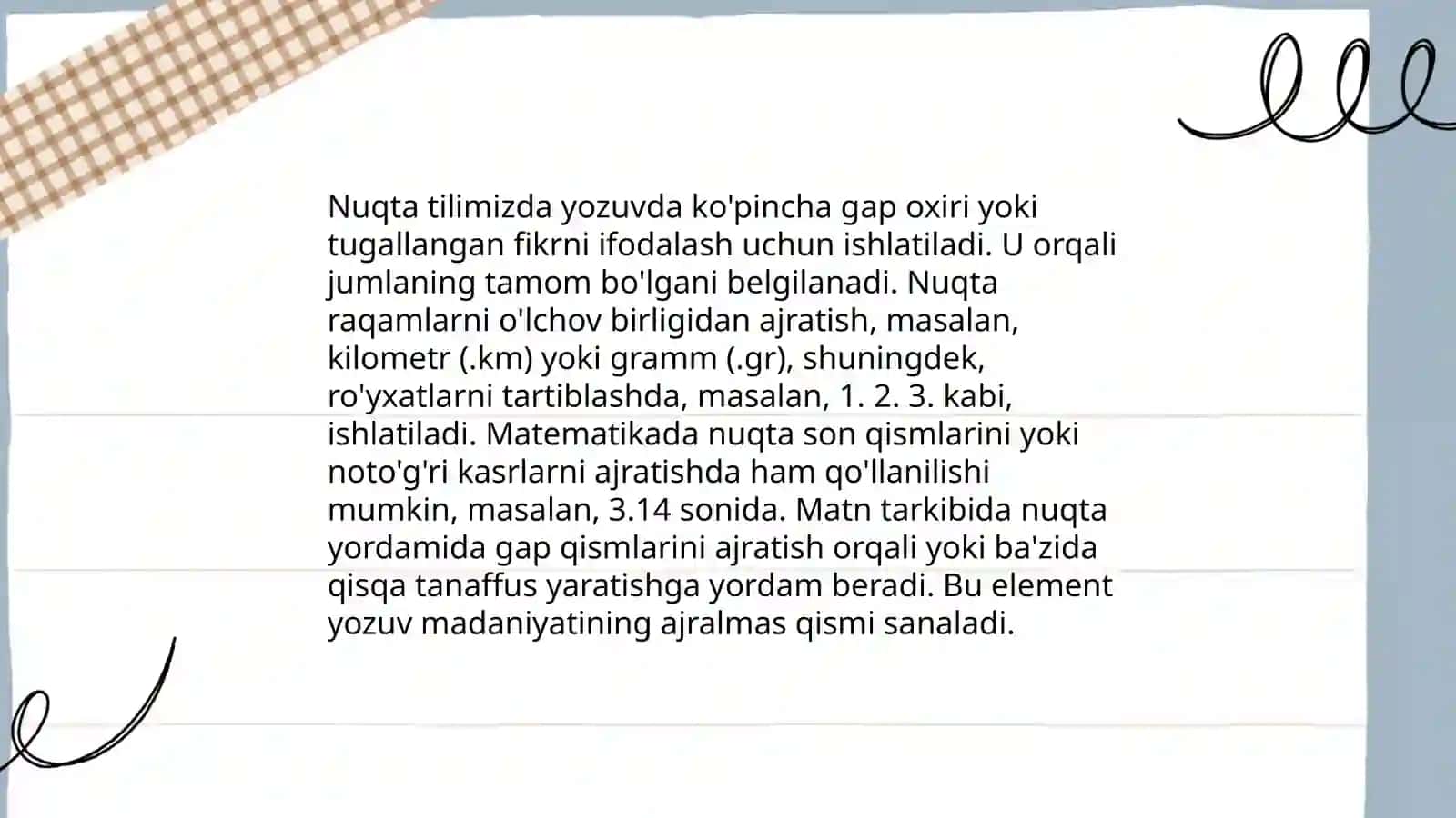 Punktuatsiya haqida umumiy maʼlumot 3