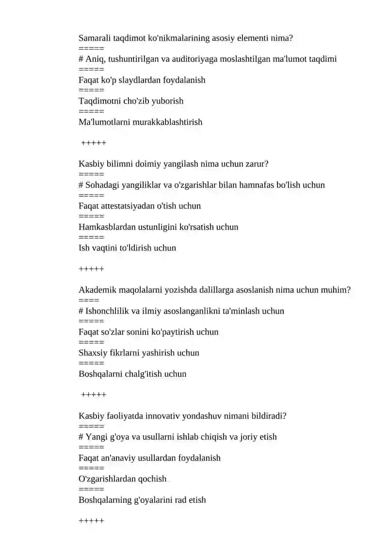 Akademik ko’nikmalar va kasbiy kompetentlik 3
