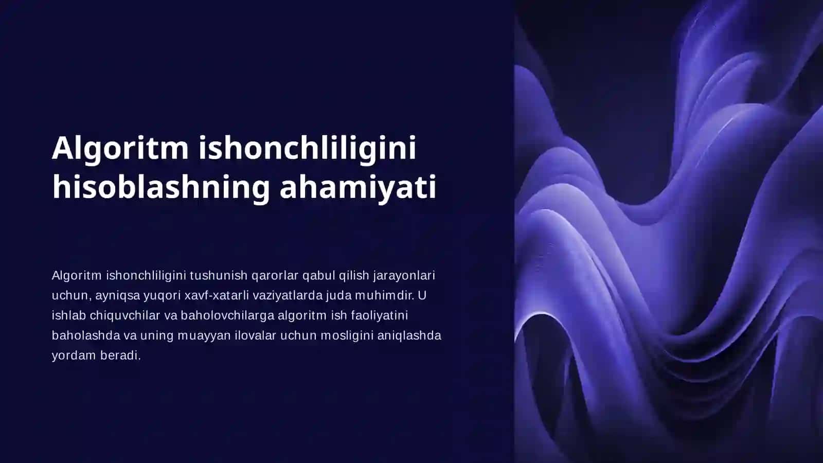 Algoritmning ishonchliligini hisoblash 3