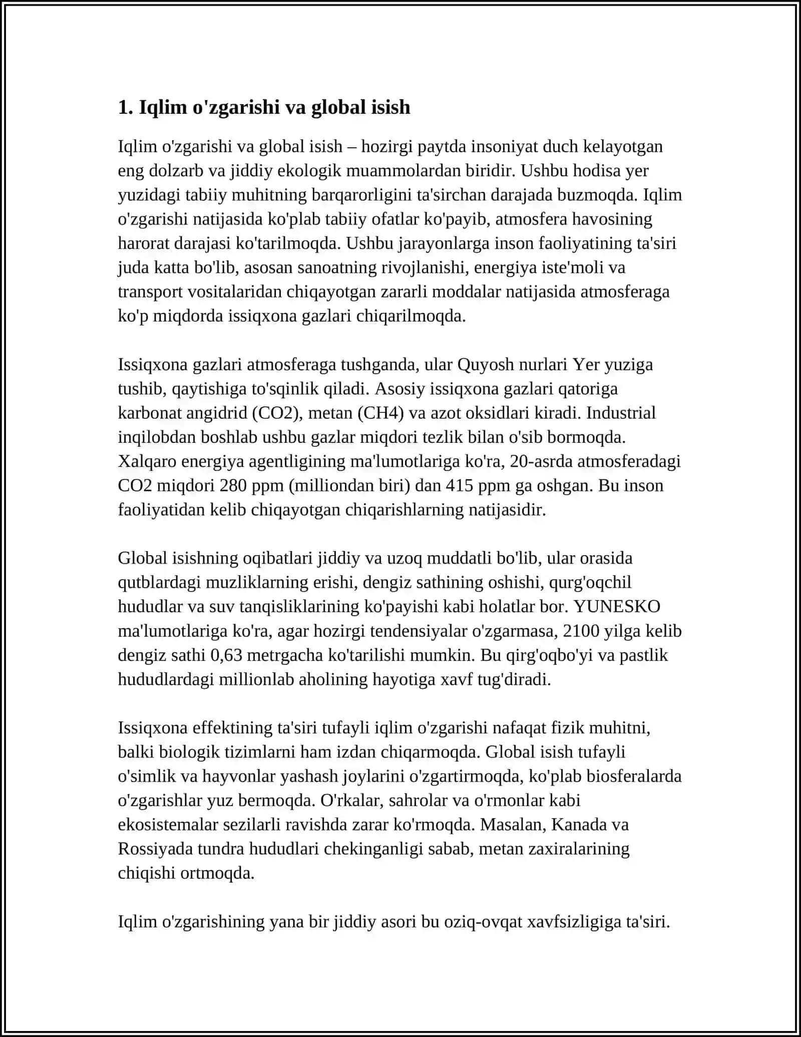 GLOBAL EKOLOGIK MUAMMOLAR 3