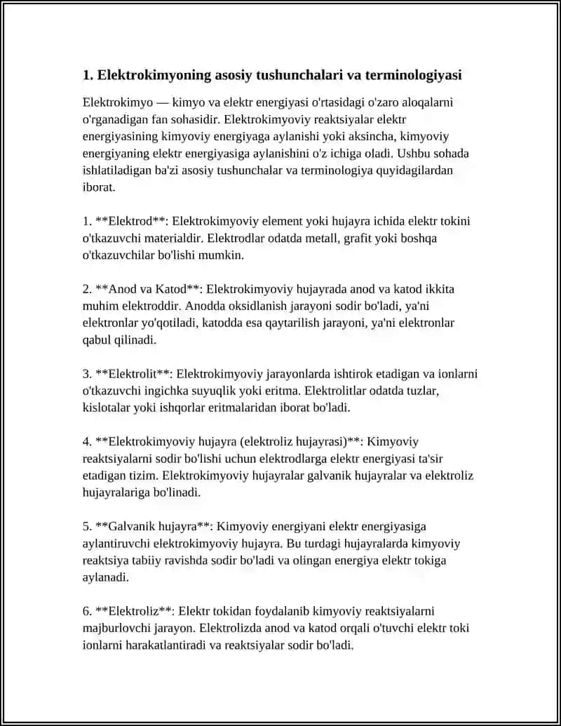 ELEKTRO KIMYONING ASOSIY TUSHUNCHALARI 3
