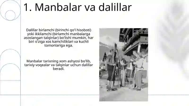 Tarixiy bilishning oʻziga hosligi 3
