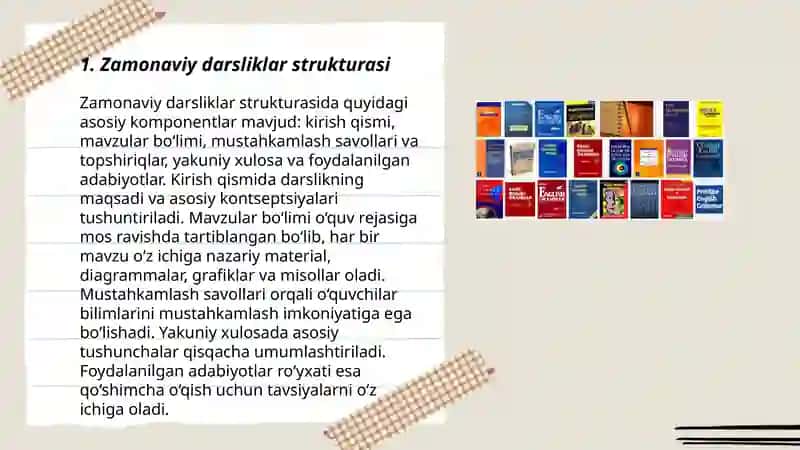 Zamonaviy darsliklar tahlili 3
