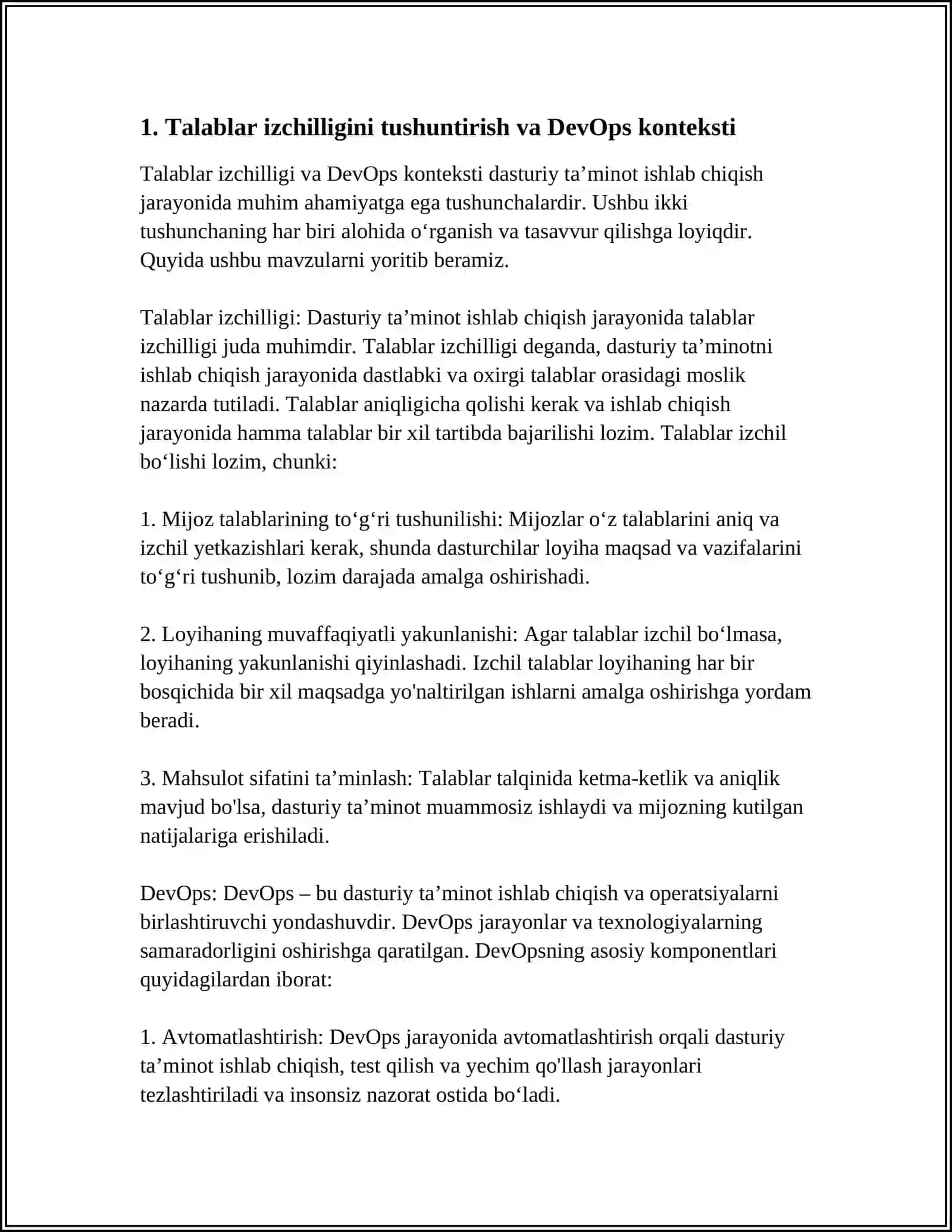DEVOPS MUHITIDA TALABLAR IZCHILIGINI BOSHQARISH VA CI/CD PIPELINEDA KUZATISH 3