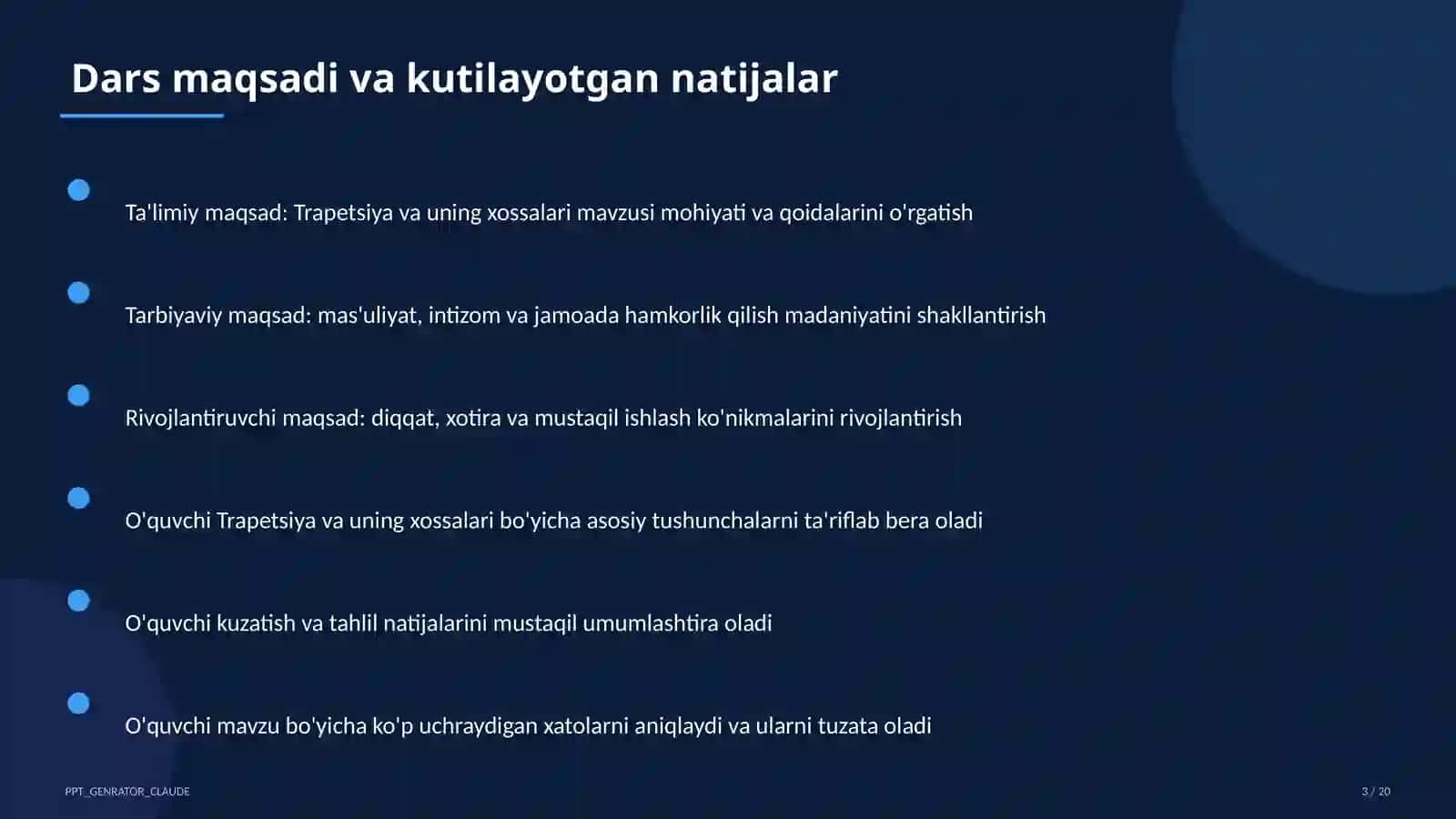 Trapetsiya va uning xossalari (8-sinf) 3