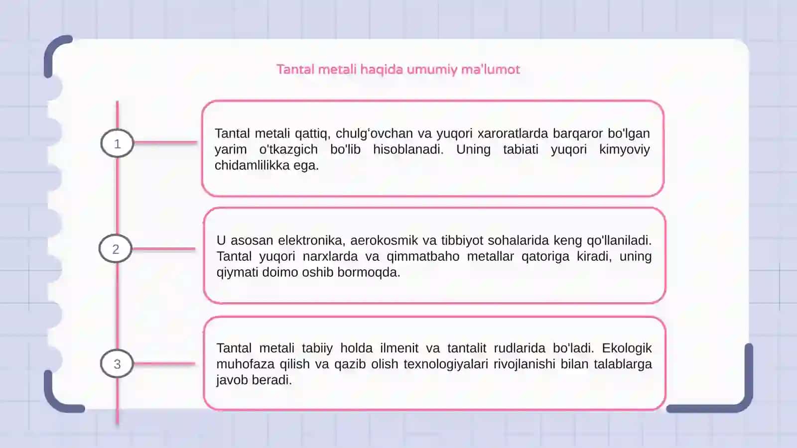Tantal metali 3