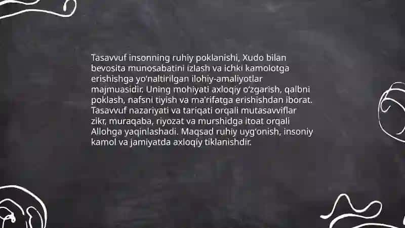 Tasavvuf tushunchasi va uning mohiyati 3