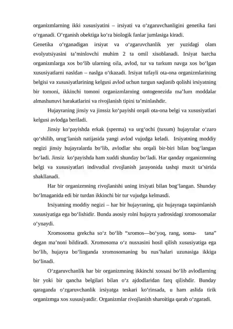 ODAMNING RIVOJLANISH GENETIKASI 3