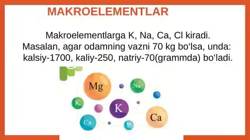 BIOGEN ELEMENTLAR VA ULARNING TIRIK 3