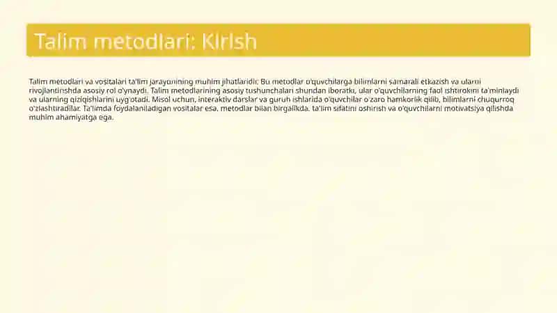 Talim metodlari va vositalari 3