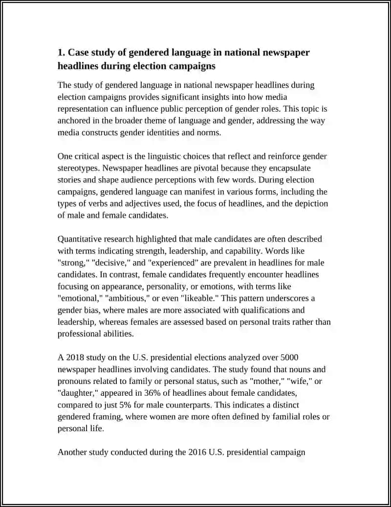 Case Study in Language and Gender 3