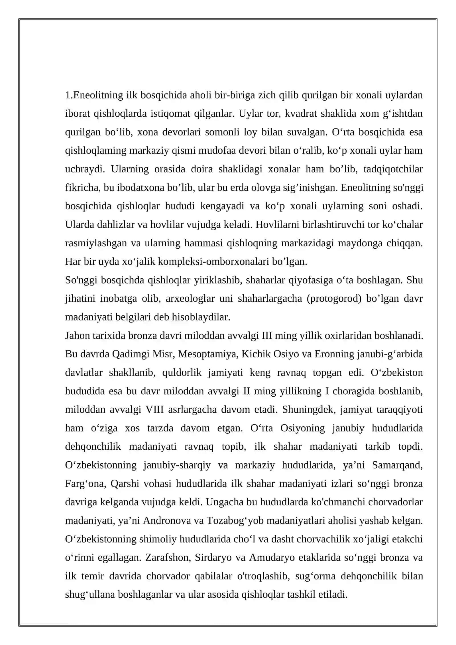 Oʻzbekiston hududida ilk shaharlar 3