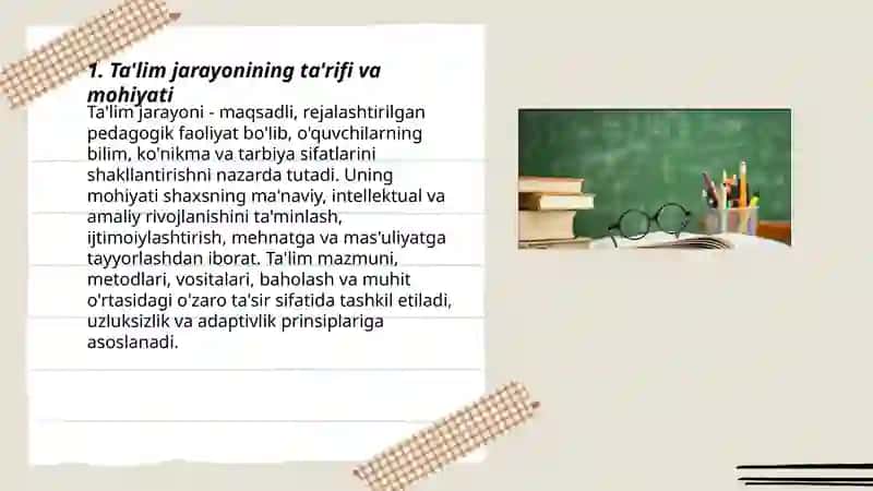 Ta'lim jarayonining mohiyati 3