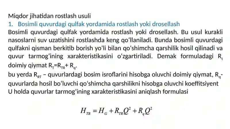 Nasoslar va Nasoslash 3