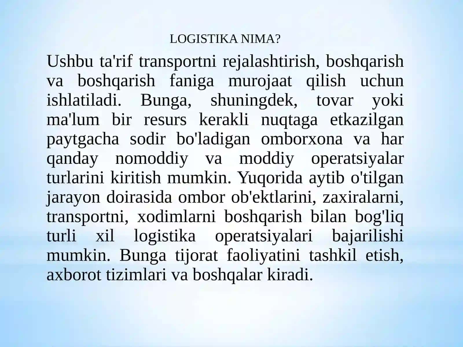 LOGISTIKA RIVOJLANISH TARIXI 3