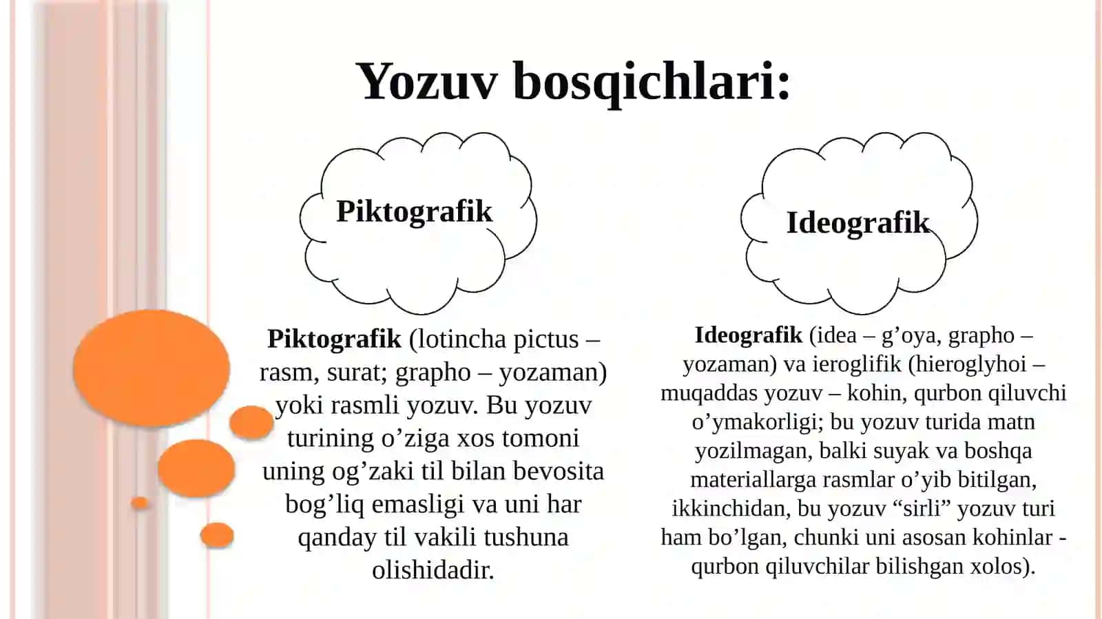 Yozuv vauning RIVOJLANISH BOSQICHLARI 3