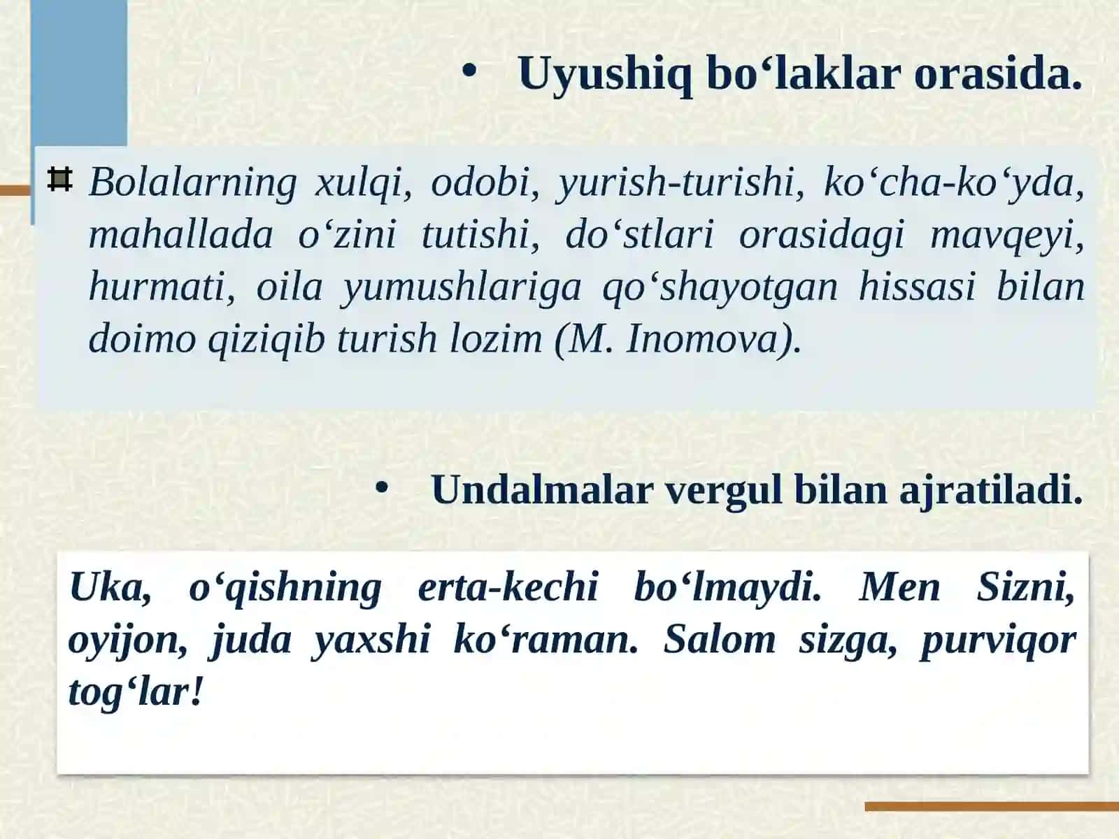 VERGUL tinish belgisi VA UNING Qo‘LLANILISHI 3