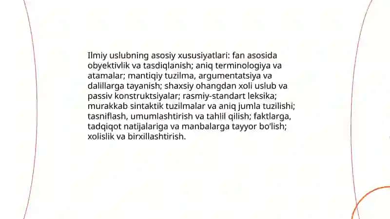 Ilmiy uslubga xos matn yozish 3