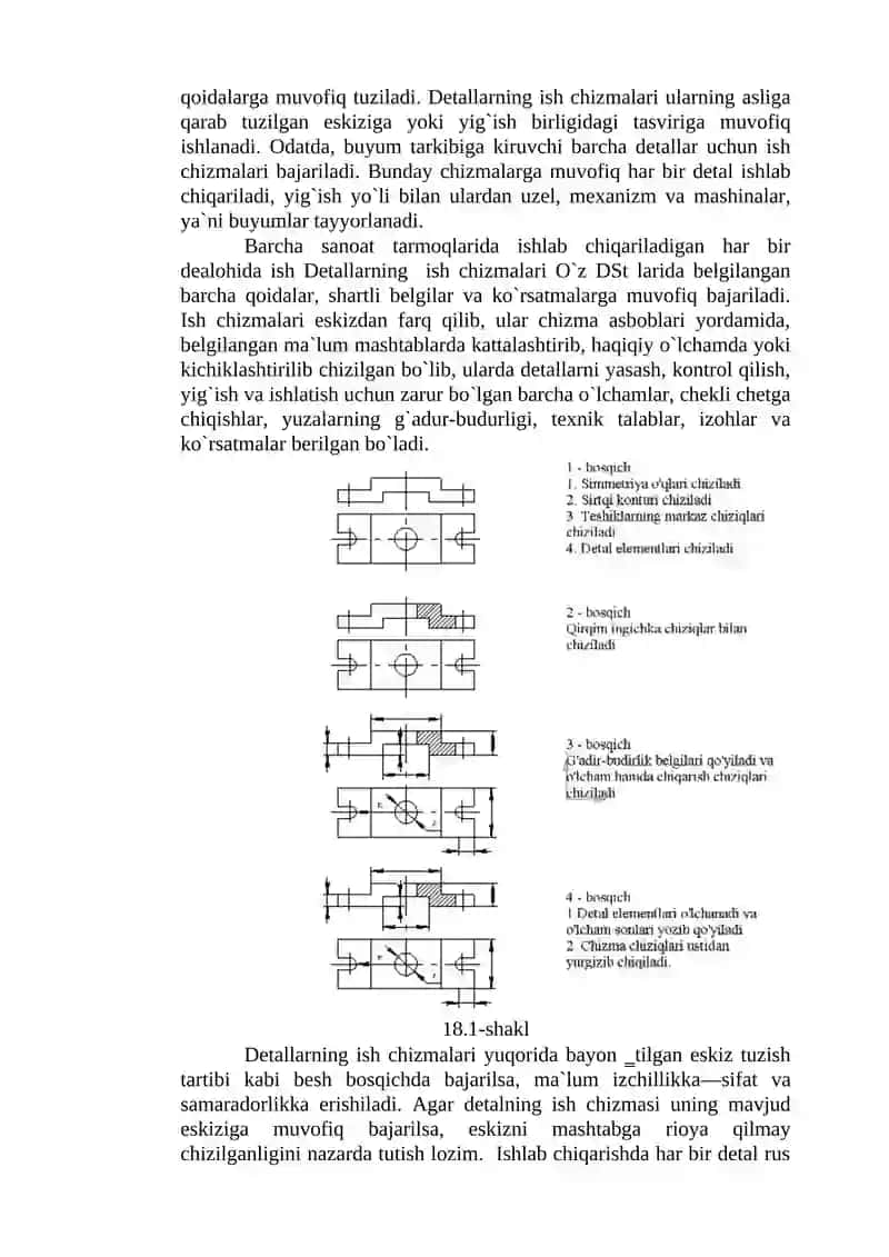 Detallarning eskizlarini tuzish 3
