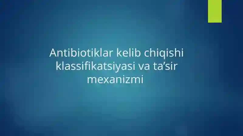 Antibiotiklar haqida umumiy tushuncha 3