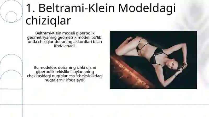 Lobachevskiy tekisligida Beltrami modeli 3