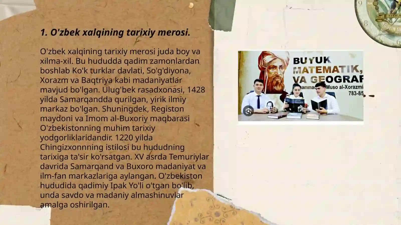 O'zbek xalqining tarixiy merosi 3