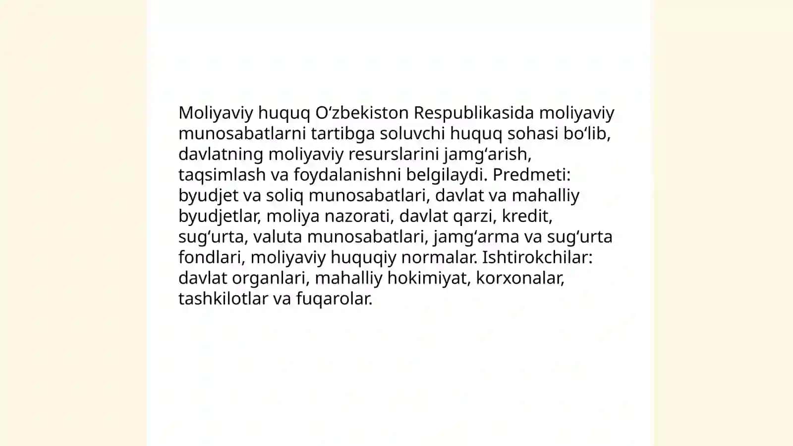 Oʻzbekiston Respublikasida moliya huquqi 3