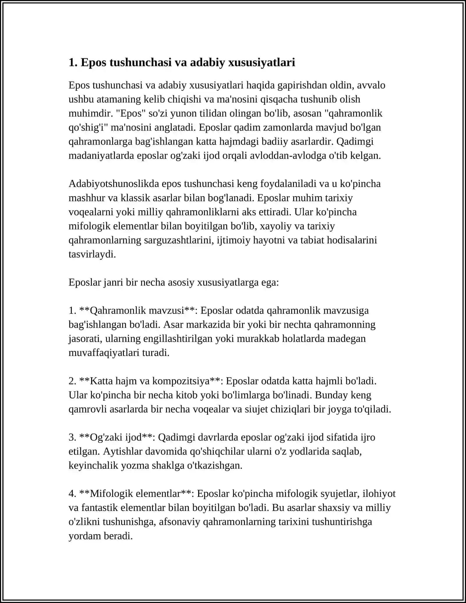 ADABIYOT TURLAR VA JANRLAR EPOS 3