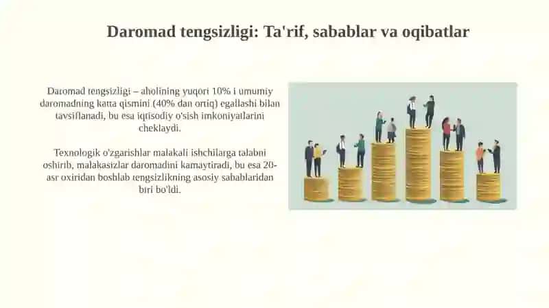 Daromadlar tengsizligi va uni boshqarish 3