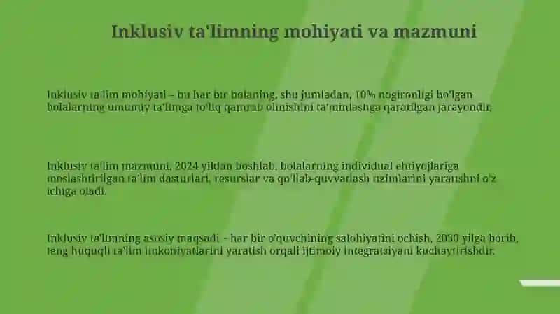 Inklyuziv ta'lim mazmuni va tashkil etishyo‘llari 3