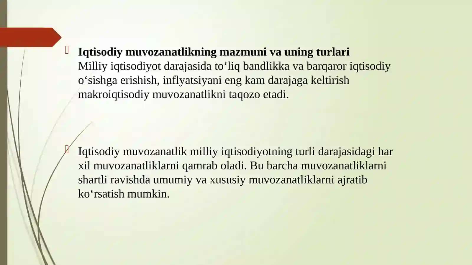 MILLIY IQTISODIYOTNING MUVOZANATI VANISBATLARI 3
