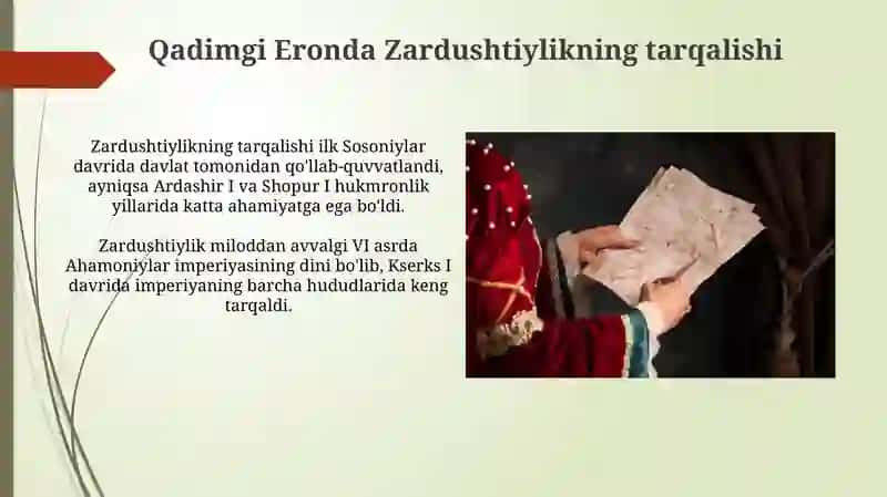 Zardushtiylik dinining kelibchiqi tarixi 3