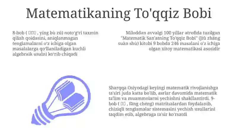 Sharq(Xitoy) matematikasi 3